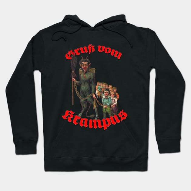 Gruß vom Krampus! (Vintage Design 2) Hoodie by Hiraeth Tees